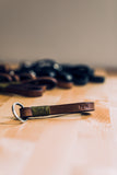 WM Leather Keychain